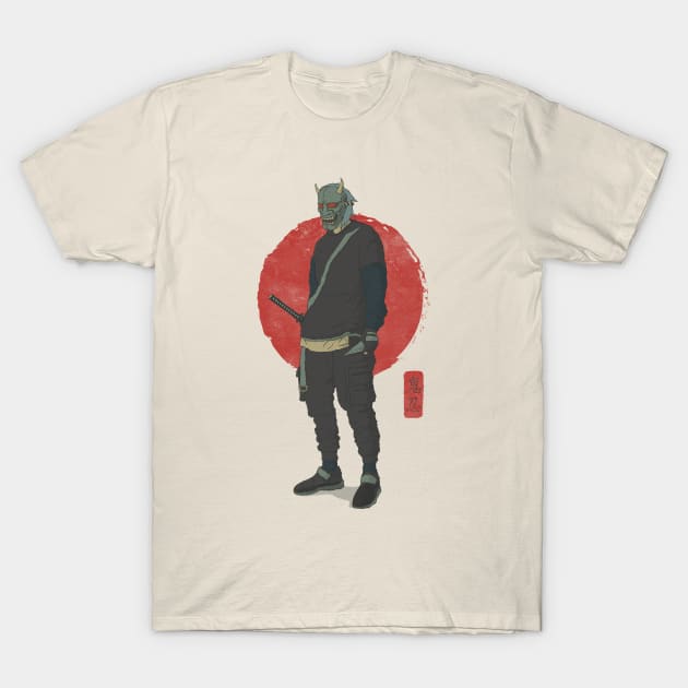 Modern Oni masked Shinobi T-Shirt by MythoCulture